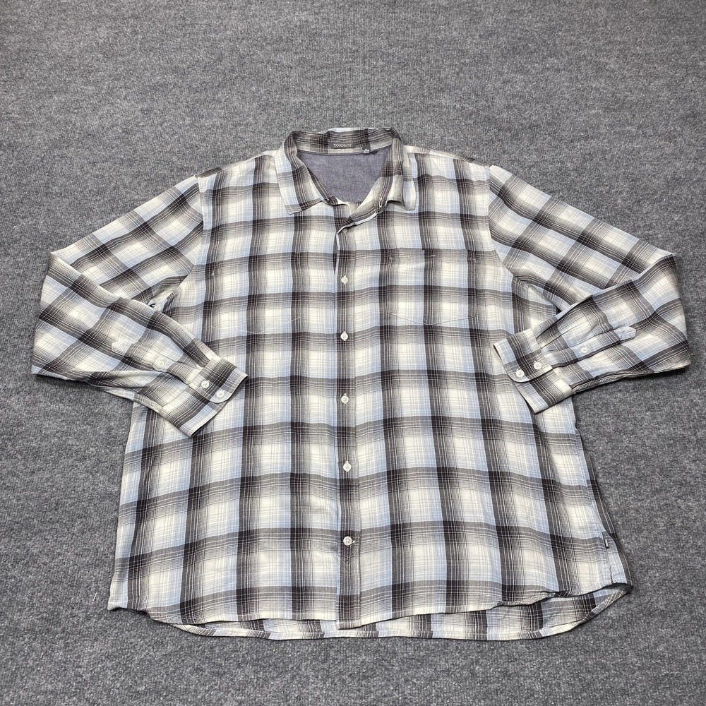 Toad&Co Shirt Mens 2XL Blue Plaid Long Sleeve Button Cotton Casual Everyday